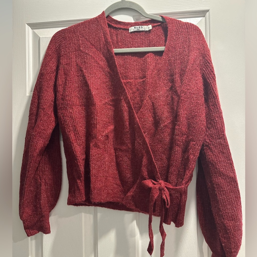 Wrap over sweater